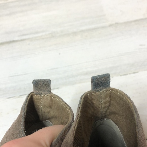 Dolce Vita Tan Beige Heeled Ankle Boots Wedge 9 Good Condition - Picture 7 of 11